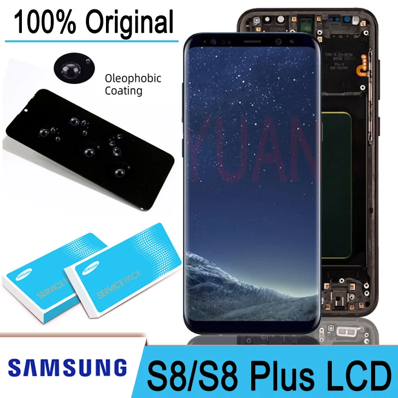 

Новый 100% Оригинальный Super AMOLED ЖК-дисплей с сенсорным экраном дигитайзер для Samsung Galaxy S8 G950 G950F S8 Plus G955 G955F ремонт