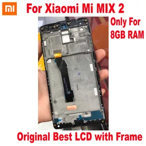 100 original best for xiaomi mi mix 2 mix2 8gb ram lcd display touch screen digitizer assembly sensor with frame phone pantalla free global shipping