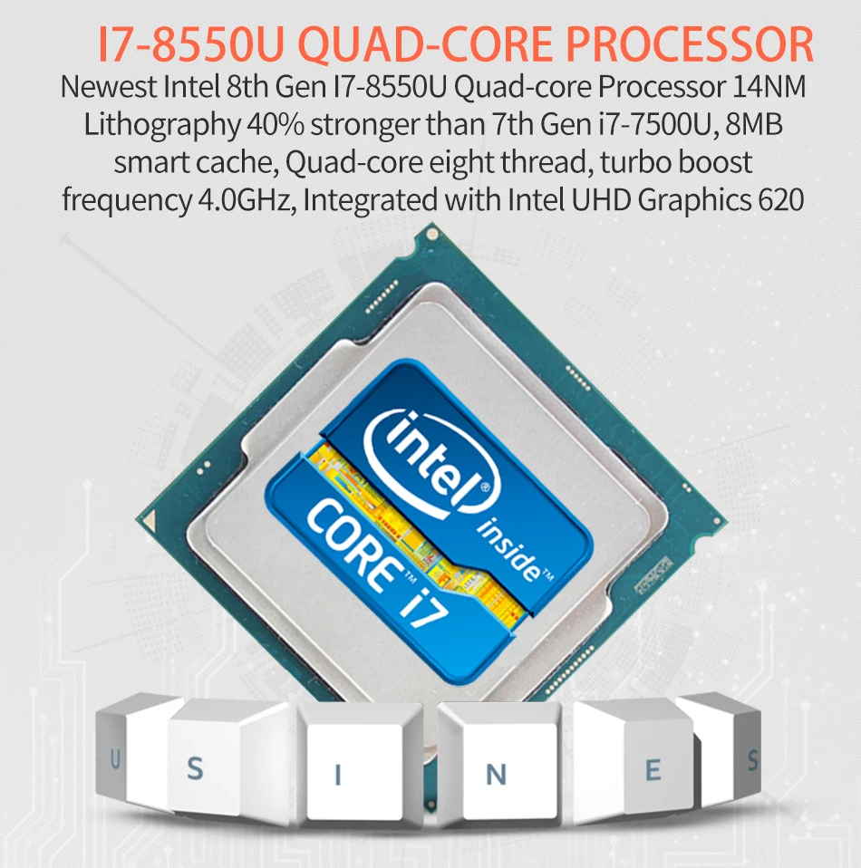 MSECORE 8-го поколения четырехъядерный процессор i5 8250U I7 8550U DDR4 игровой мини-ПК Windows 10 HTPC Настольный компьютер linux intel UHD620 DP HDMI wifi