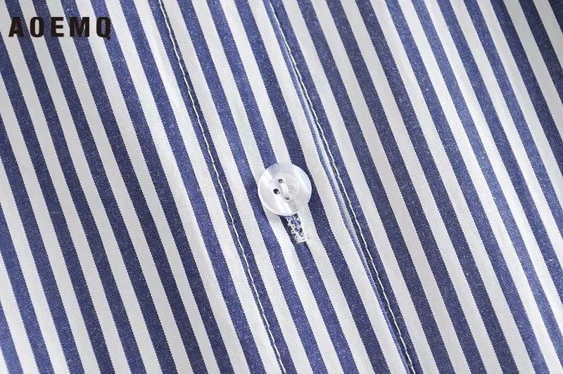 AOEMQ модные платья пэчворк синий/черный креативное английское платье в полоску