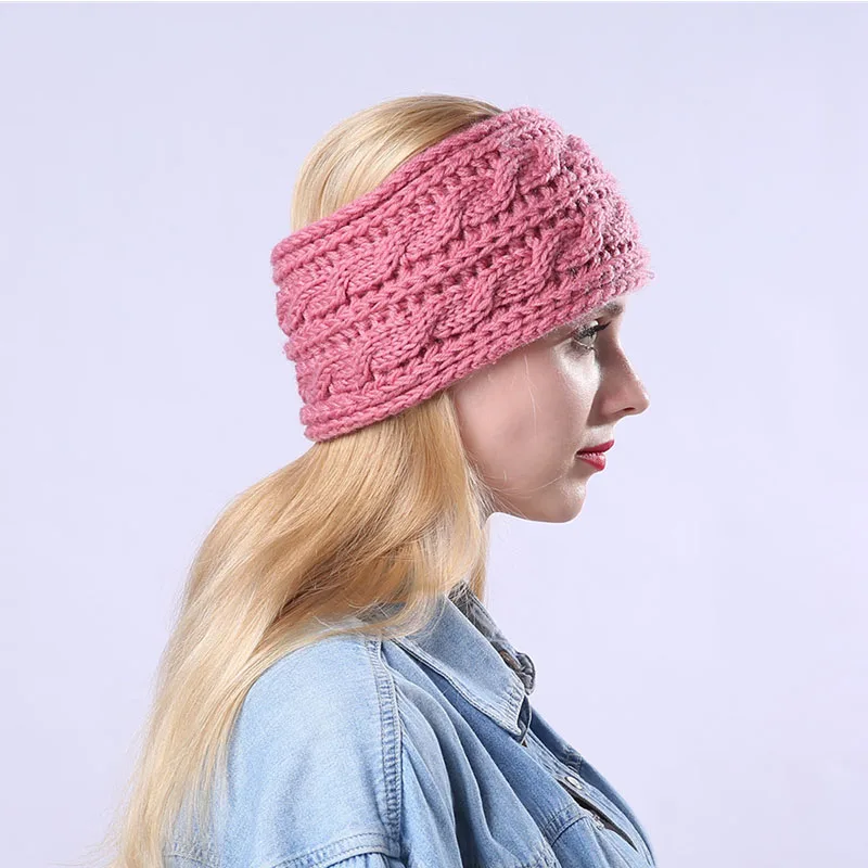 Вязаная хлопковая повязка на голову женские повязки для волос взрослых