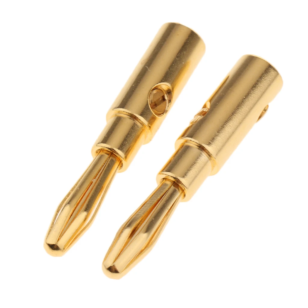 2x банановые вилки спикер провода разъемы 4 мм Открытый винт Джек Вилки адаптер |