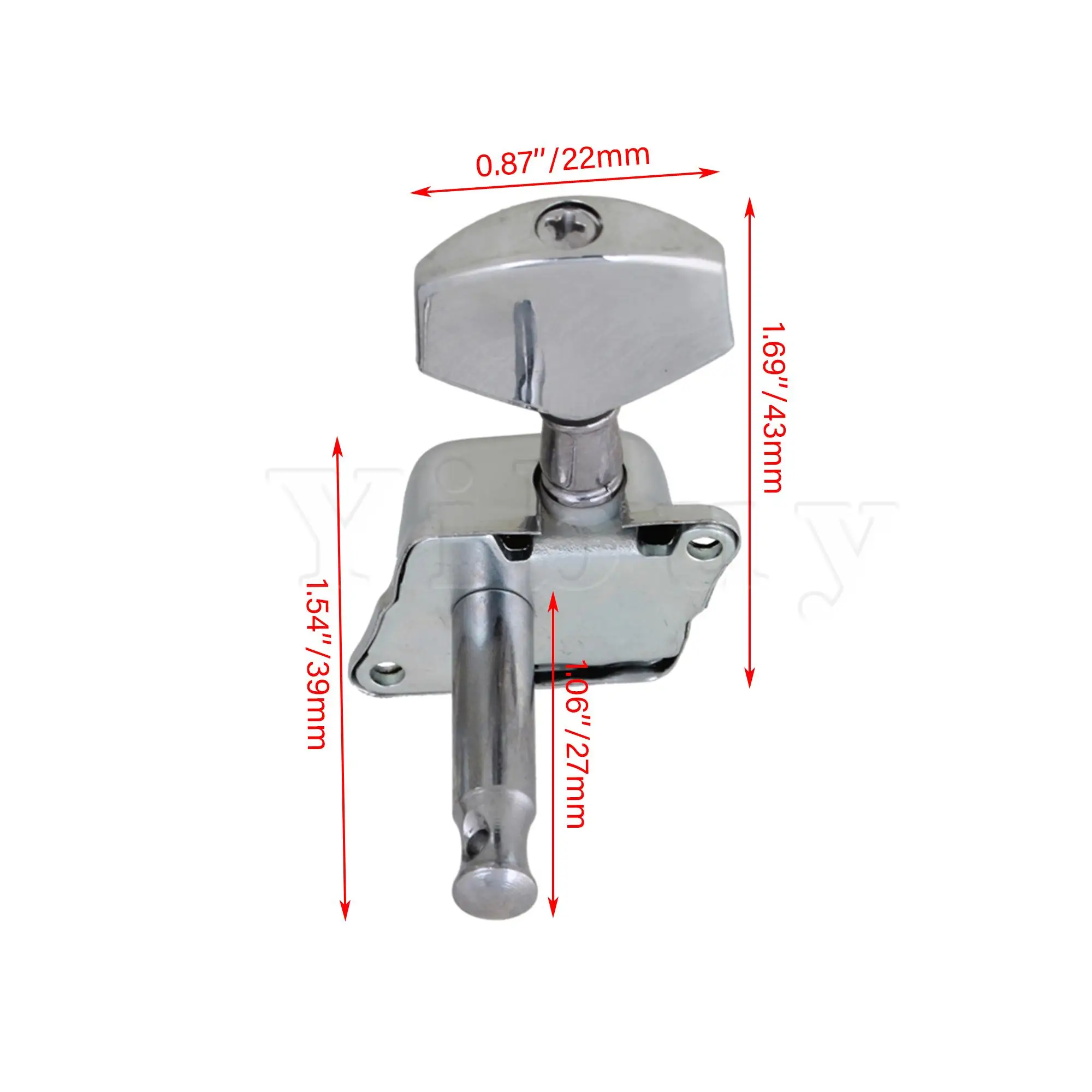 Yibuy Chrome Semiclosed Acoustic Guitar Tuning Pegs Machine Heads 3L3R | Спорт и развлечения
