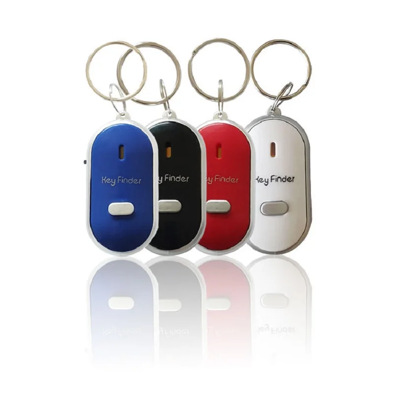 

50pcs/lot LED Key Finder Locator Find Lost Keys Chain Keychain Whistle Sound Control Parrty Favor gifts