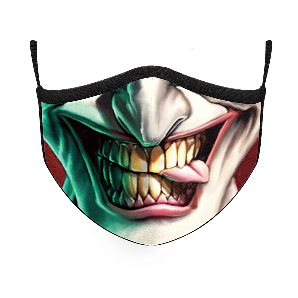 Ужас косплей на Хеллоуин смерти Джокер рот маски Для женщин унисекс уход за кожей