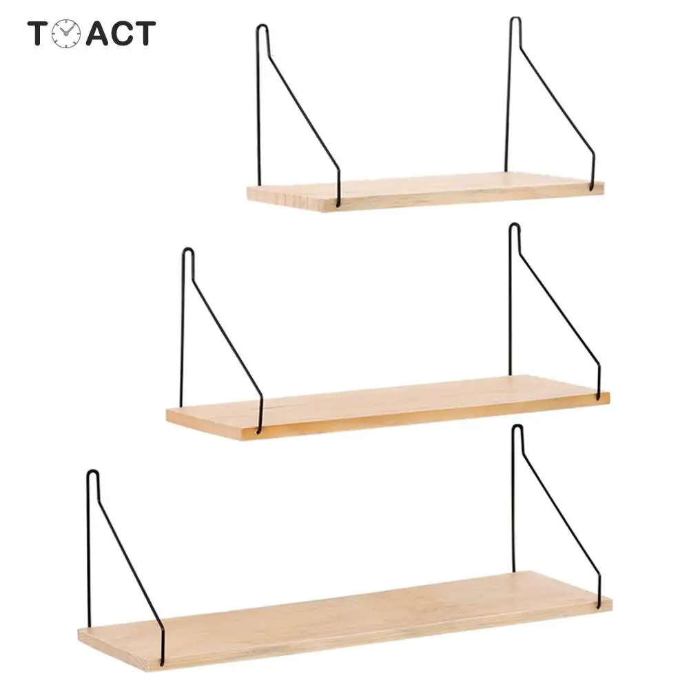 Цветные деревянные полки в скандинавском стиле декоративная настенная доска для