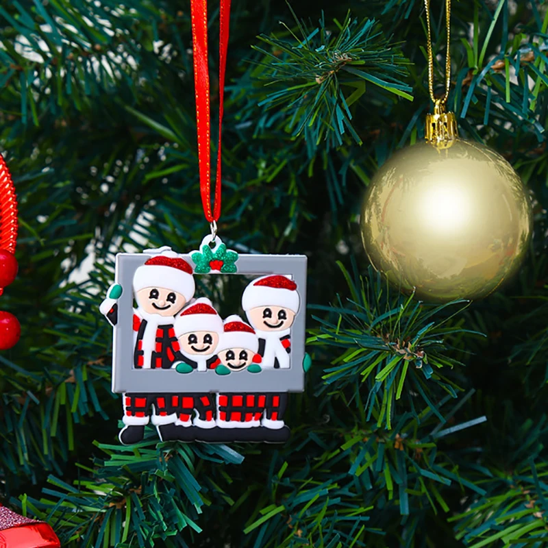 

Personalized Family Christmas Tree Ornament Pendant Home Party Decoration Santa Claus Hanging Decor Family Xmas New Year 2022