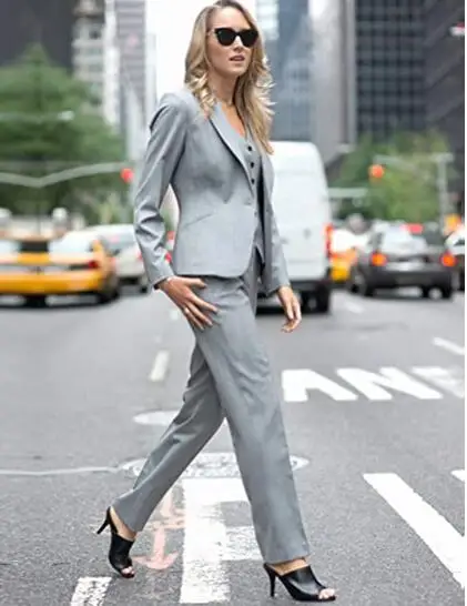

3 Pcs Women Business Suits Lady PantSuits Women's Autumn Suit Women Blazer Jacket & Trousers & Vest Suit For Women Set