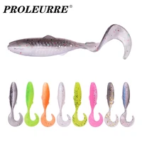 20pcslot silicone small fish soft baits 47mm 0 7g jigs wobbler worm fishing lures artificial swimbait tackle for bass pike carp