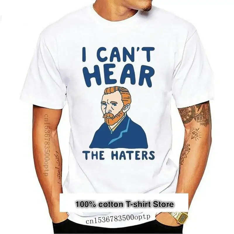 

Camiseta con estampado de letras I Can't Hear The Haters para Mujer, Ropa informal de manga corta, estética, Verano 20