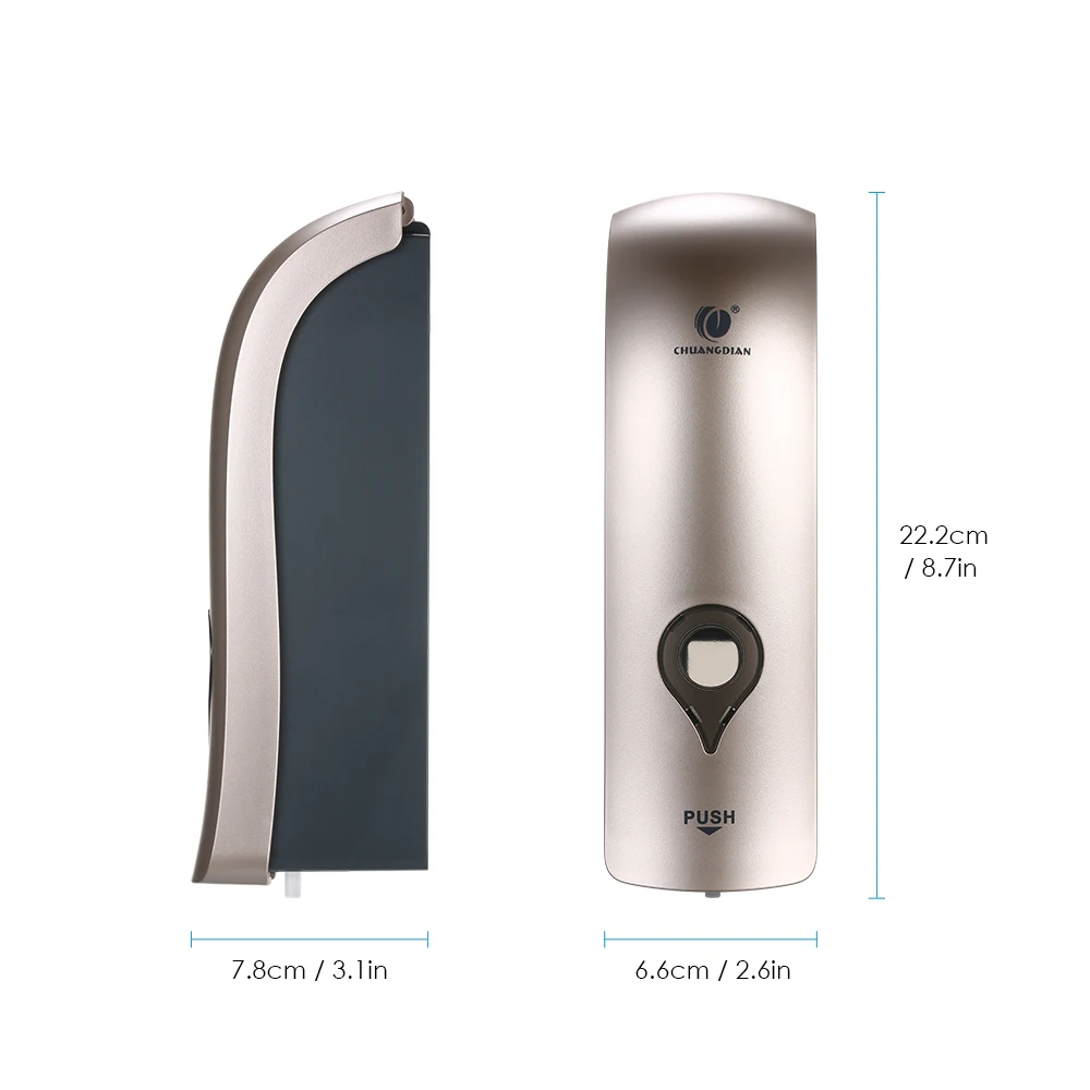 

300ml Wall Mounted Single-Head Manual Soap Dispenser Shower Gel Liquid Shampoo Dispenser Holder Shampoo Box Washroom Toilet