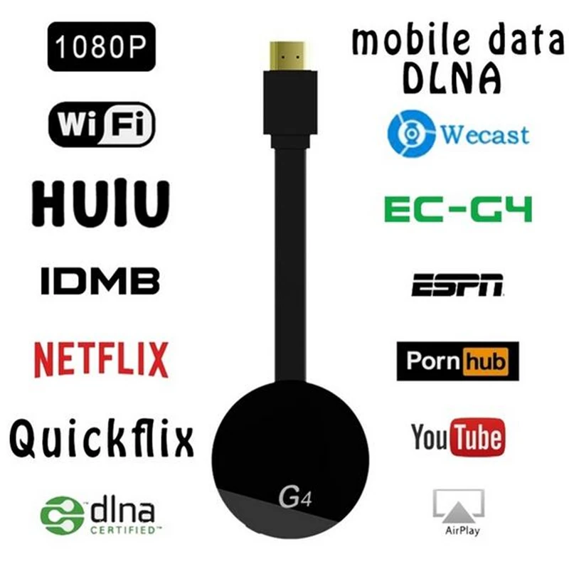 KuWFi TV Stick HDMI беспроводной дисплей Wecast для Android iOS YouTube Google Chrome Airplay поддержка 4G