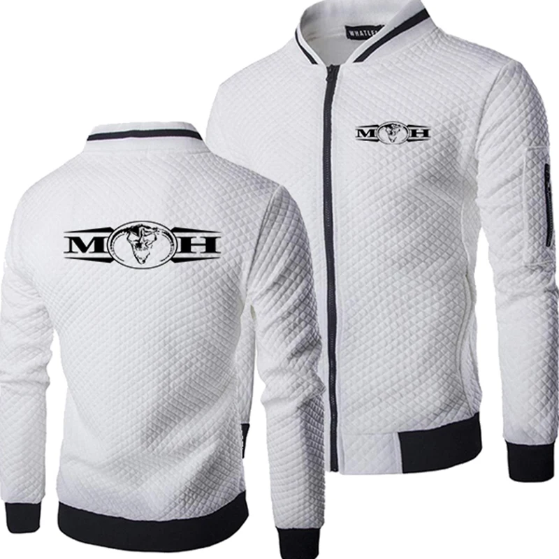 

2021 Autumn Jackets Mens Letter Rib Sleeve Cotton Embroidery Logo Zipper Casual Bomber Baseball Jacket Loose Cardigan Coats