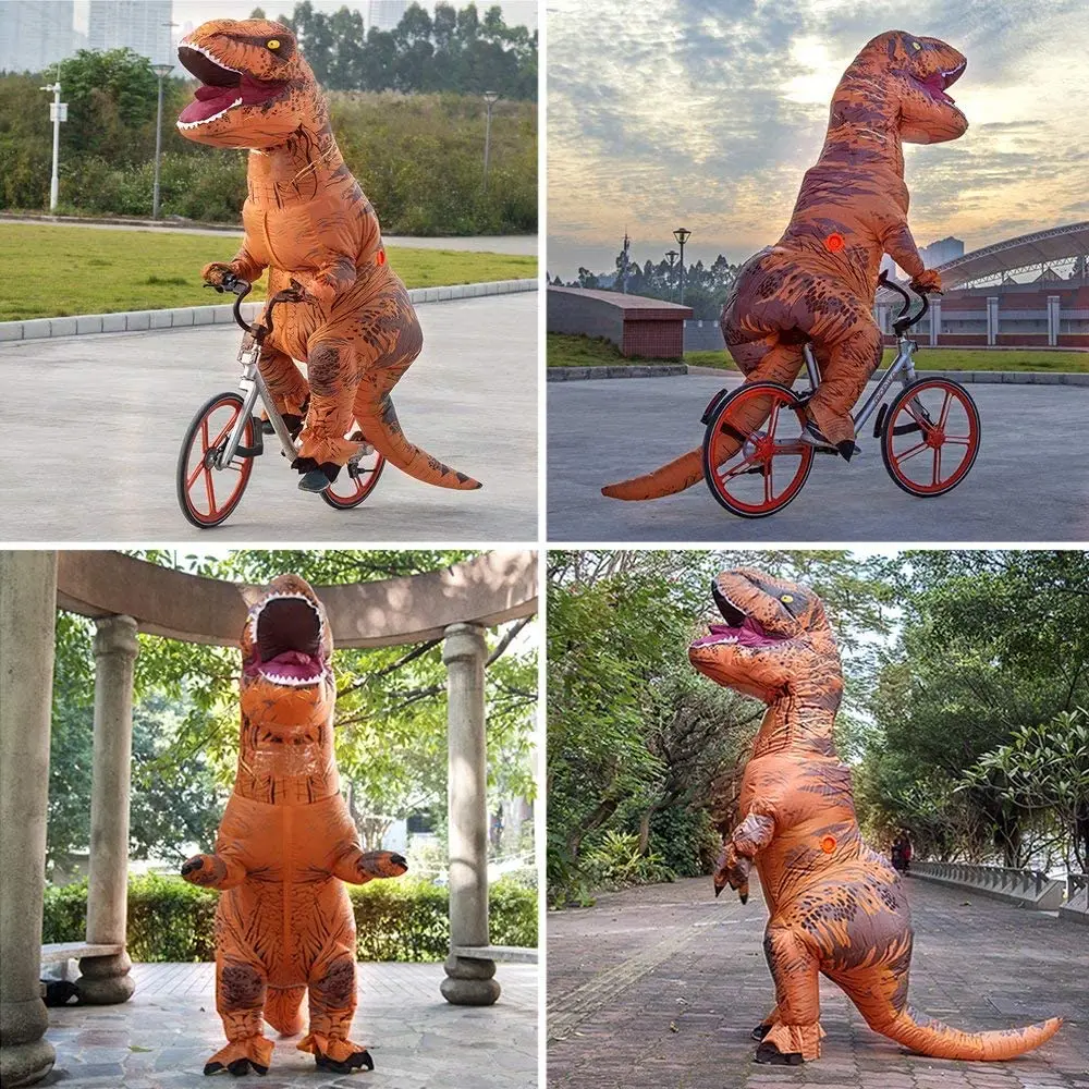 Надувной костюм T Rex рождественские костюмы одежда для динозавров Trex Забавный