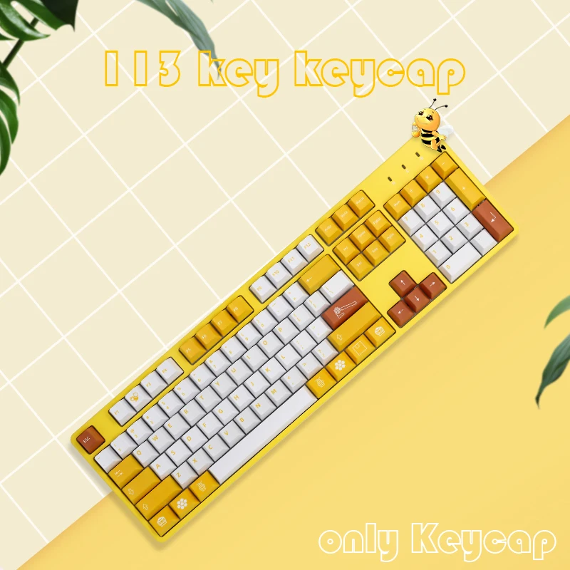 Медовые колпачки для клавиш Cherry Profile Dye Sub PBT механической клавиатуры MX Switch