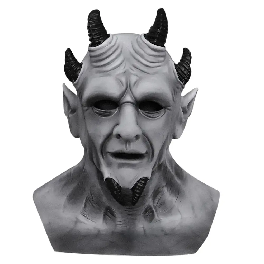 

Sin of Pride Hexagon Demon Mask Grey Devil Latex Cosplay Props Masks Halloween Mask Headgear Gloves Accessory