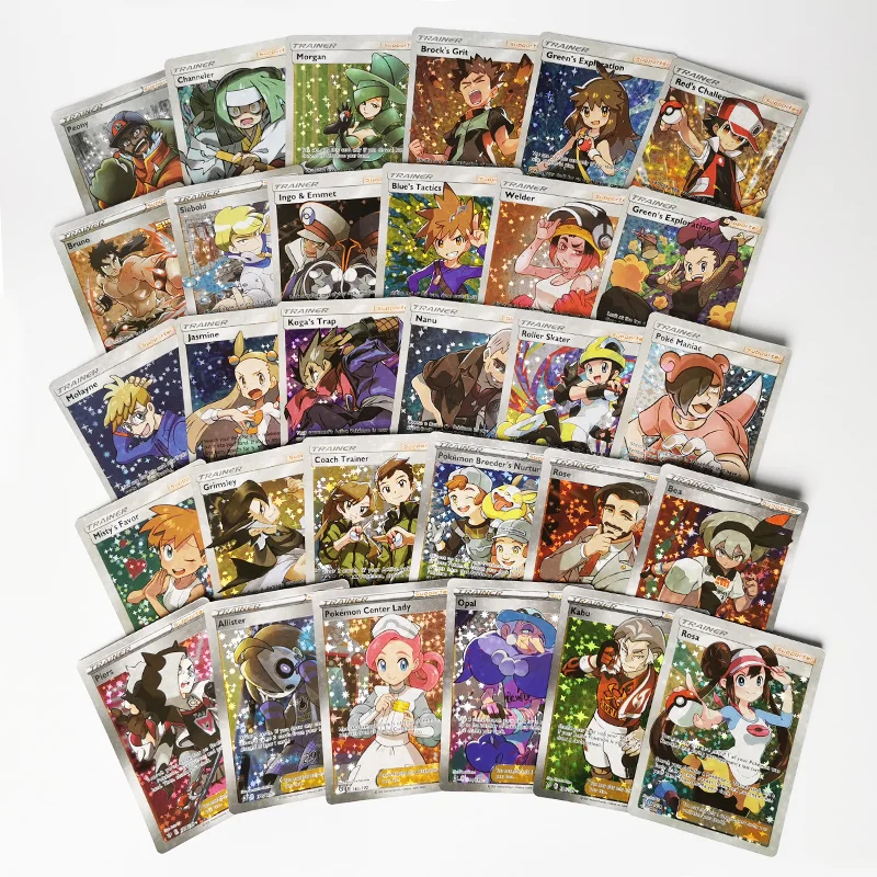60PCS/SET Charizard Mewtwo Pokemon Cards Flash First Edition Basic Trainer English Generation Game Collection Gift | Игрушки и хобби