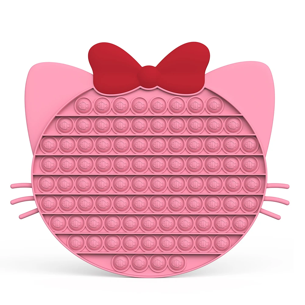 

Большая Радужная Милая кошка, простая детская игрушка-антистресс, пузырьковая сенсорная игрушка для снятия стресса, игрушки для детей