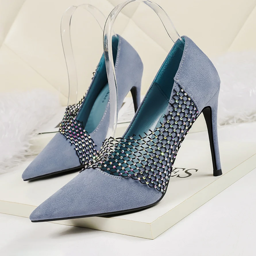 2019 женские туфли на высоком каблуке 10 см с острым носком Роскошные элегантные