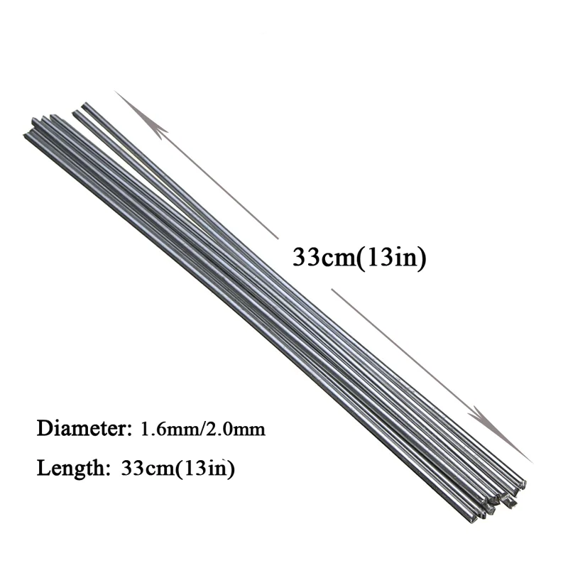 10pcs Low Temperature Melt Aluminum Welding Rods Weld Bars Cored Wire 2mm Rod Solder for Soldering No Powder | Инструменты