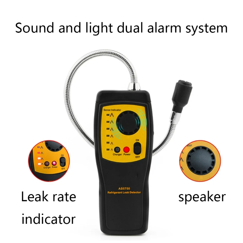 

AS5750/AS5750L Refrigerant Gas analyzer Freon Gas Leaking Tester Air Conditioning Refrigerant Gas Leak Indication Light &