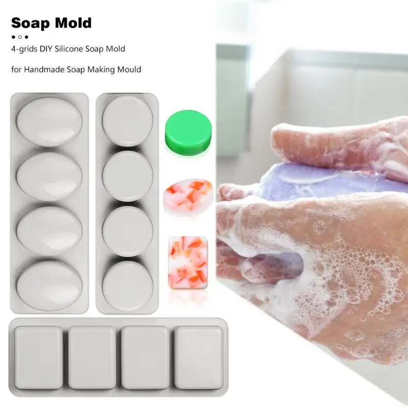 4-grids полостей силикона Морозильник Мороженое Плесень Конфеты бар делая