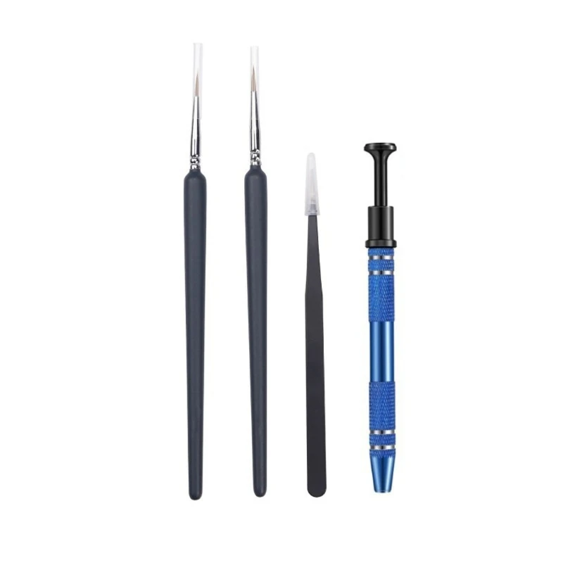 

4pcs/set Lube Brush Tweezer Switch Stem Holder Lube Tool Collection For Keyboard 85DD