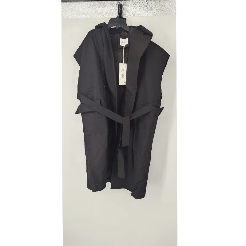 

Женский шерстяной жилет, с капюшоном, длинный, зимний, 2021