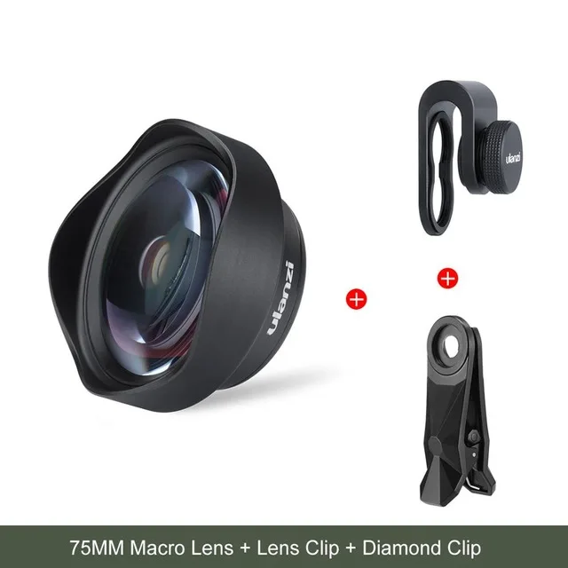 Macro With Clip Чехол для телефона Ulanzi для iPhone 7/8 X XS XR 11 Pro Max samsung S10 N10 HUAWEI P30 mate 30 Pro анаморфные линзы 17 мм чехол для объектива - Цвет: Macro With Clip