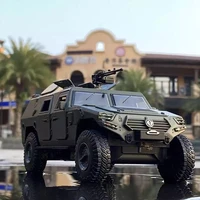 128 military modified armored vehicle alloy die casting off road vehicle tank model police explosion proof vehicle children toy