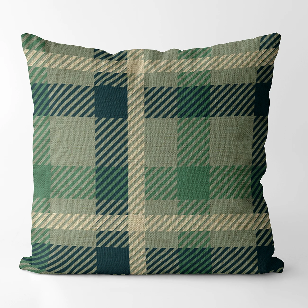 

Льняная наволочка в шотландскую клетку 45x45 см