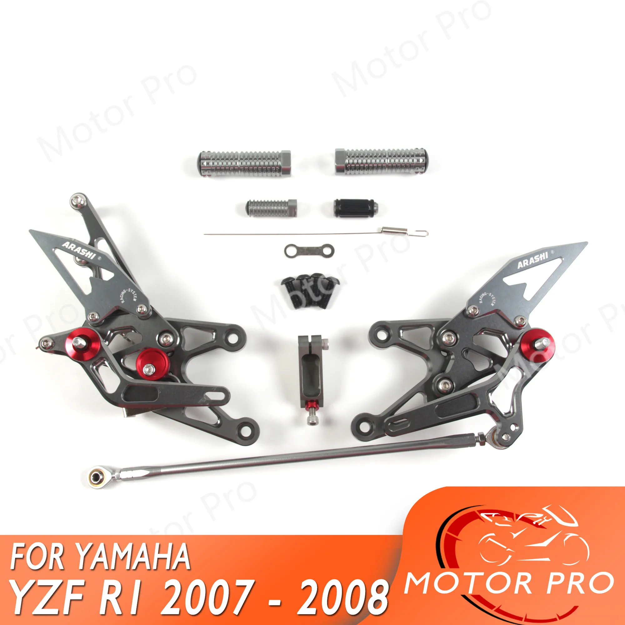 Регулируемые подставки для мотоциклов Yamaha YZF R1 2007 2008 ног педаль заднего вида CNC