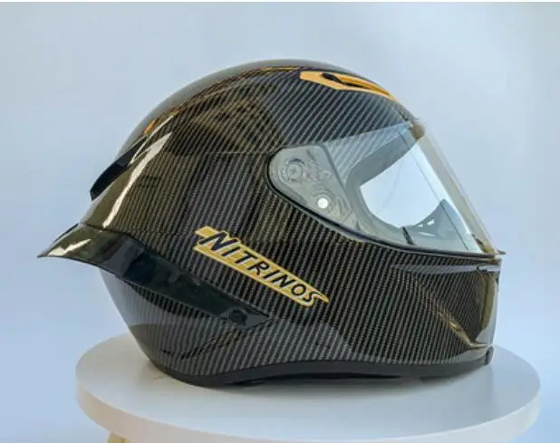 Мотоциклетный шлем на все лицо для езды мотоцикле и велосипеде из черного