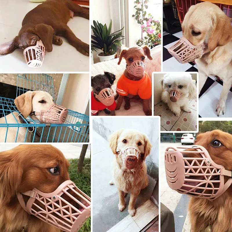 

7Styles Adjustable Pets Basket Mouth Muzzle Cover For Dog Training Bark Bite Chew Control Anti-call Pet Mask Dog Mouth Cover