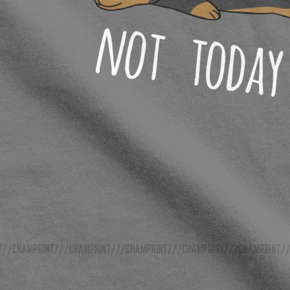 Мужская Винтажная футболка с короткими рукавами Funny Not Today изображением таксы и