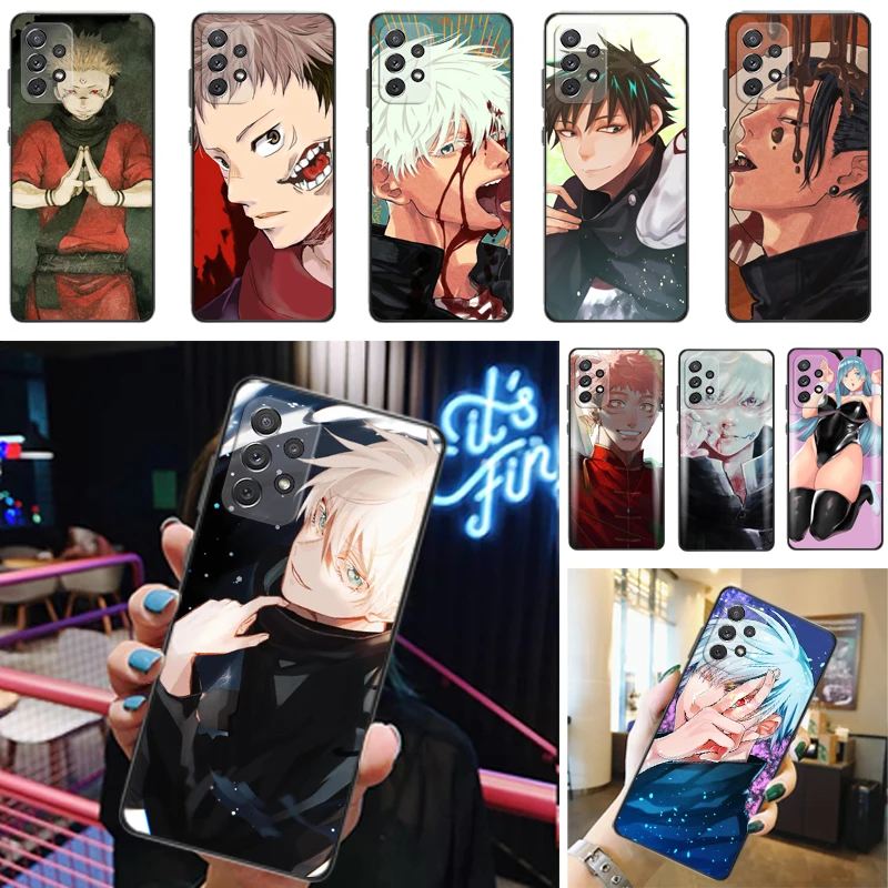 

Jujutsu Kaisen Sukuna Satoru Gojo Fushiguro Megumi Yuji Itadori Phone Case For Samsung Galaxy A52 A72 4G 5G Soft TPU Coque