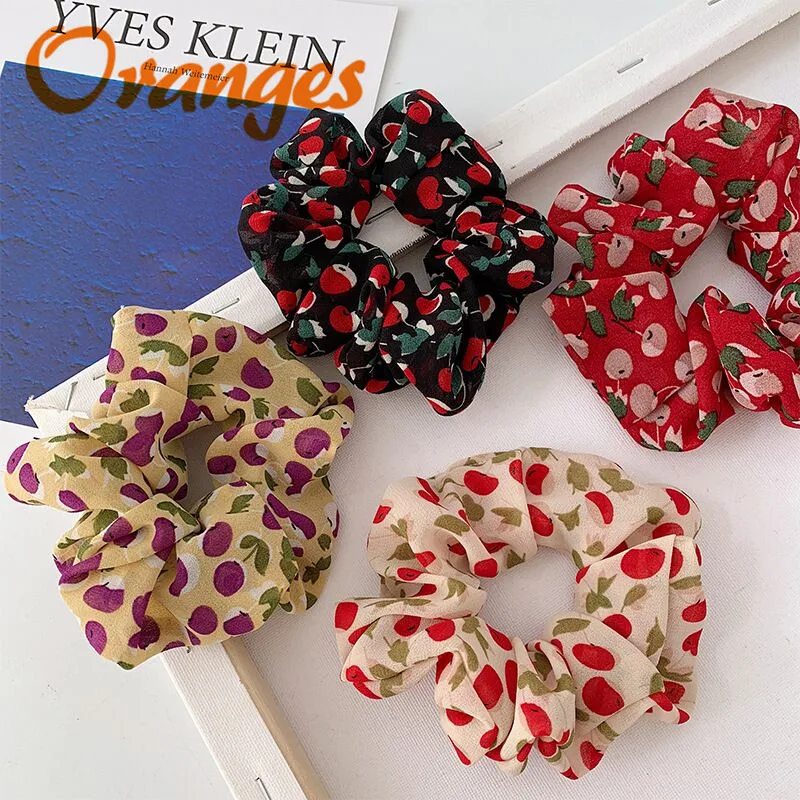 

1 Set Flower rubber Band Scrunchies Hair Ring Candy Color Hair Ties Rope Women Ponytail Hair Accessories Girls Hairbands Gifts