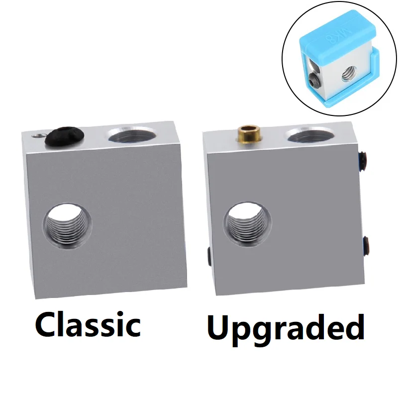 

MEGA 2PCS 3D Printer MK7 MK8 Heated Block Aluminium Heating Heater Block 20*20*10mm For Reprap Makerbot Print Head Hotend