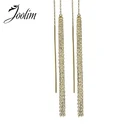 Joolim Высококачественные Новые длинные серьги неправильной формы с покрытием PVD