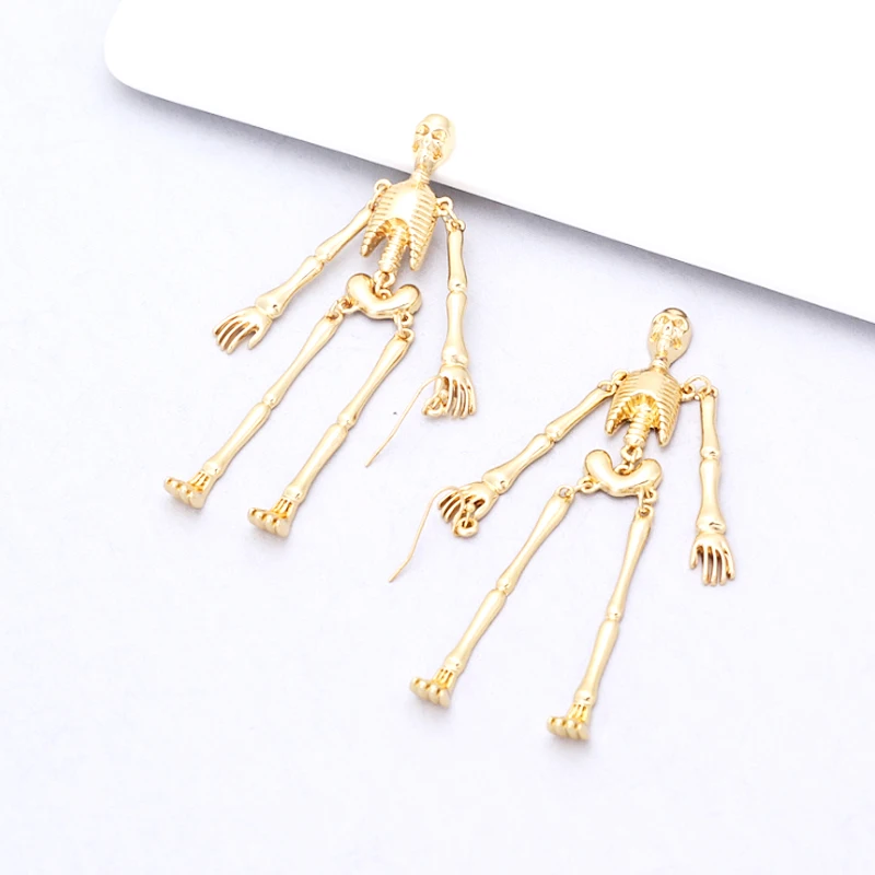 Женские винтажные серьги-скелетоны большие креативные Висячие серьги 2019 |