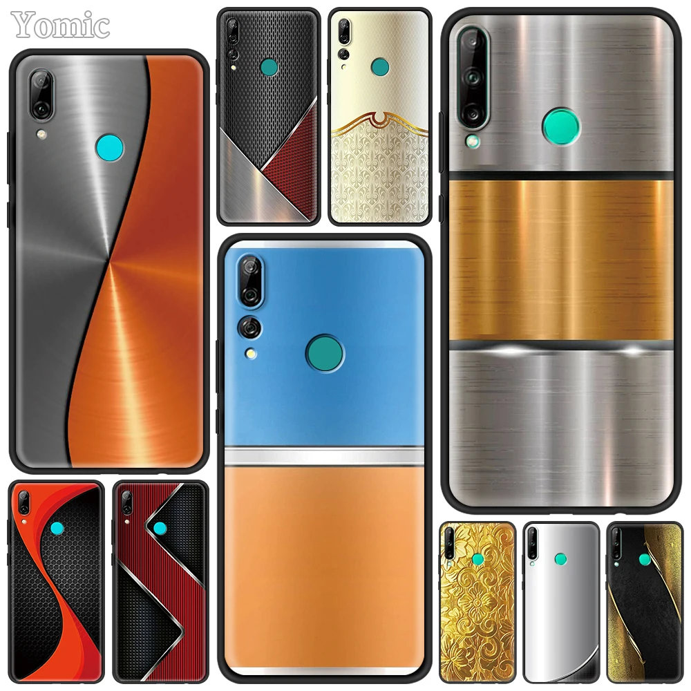 Черный чехол для Huawei P Smart Z 2019 P30 P40 Lite E P20 Pro телефона с матовой металлической