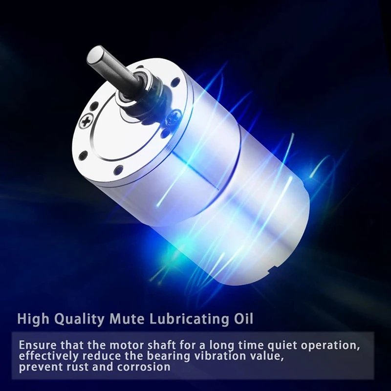 DC 12V 30RPM Gear Motor High Torque Electric Mini Speed Reduction Geared Eccentric Output Shaft 37Mm Gearbox |