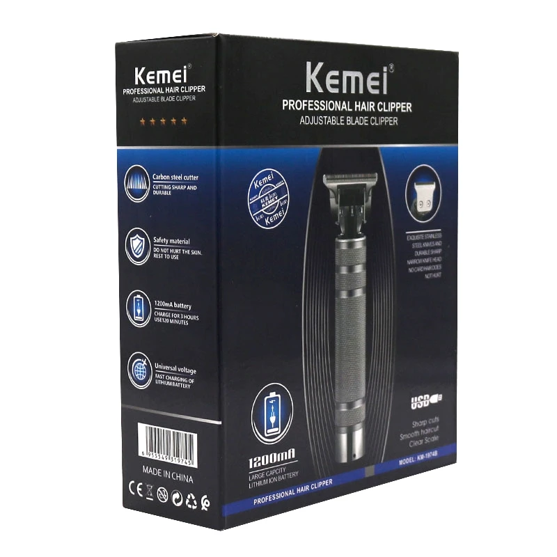 Машинка для стрижки волос Мужская электрическая триммер с металлическим