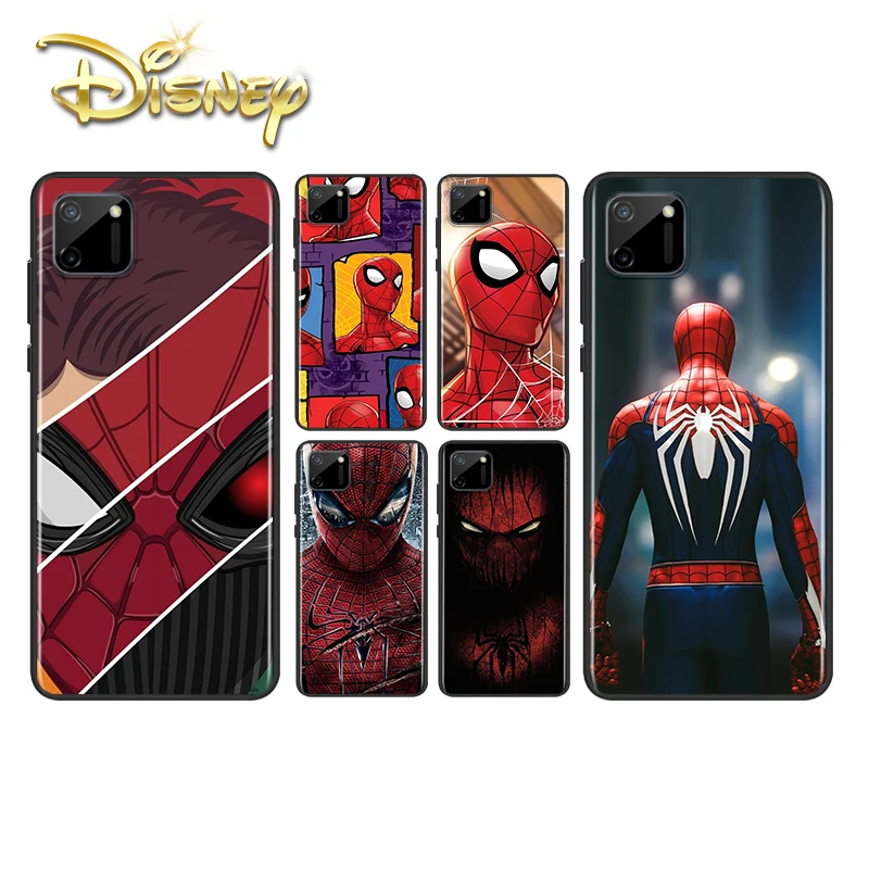 

Marvel Spider-Man For Realme Q2i Q2 V15 V5 V3 XT X50 X7 X3 X2 C21 C17 C15 C11 C3 C2 Pro 5G Silicone Soft Phone Case