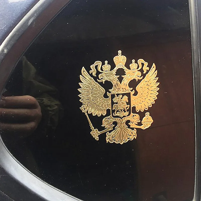 1 шт. Россия никелевая Металлическая Автомобильная наклейка наклейки герб