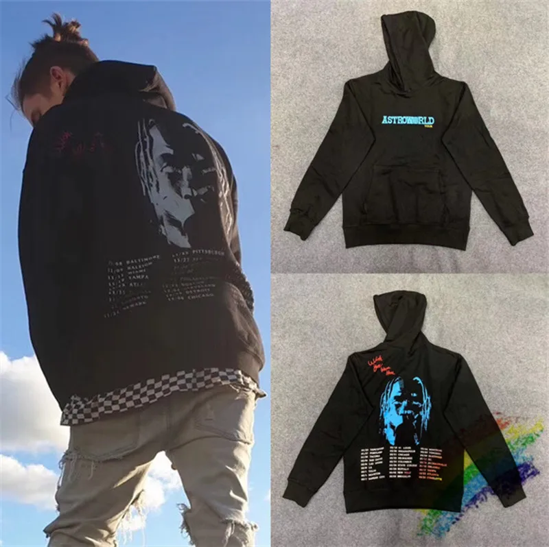 2020ss принтом Трэвиса Скотта тур Astroworld худи для женщин мужчин 1:1 лучшее качество