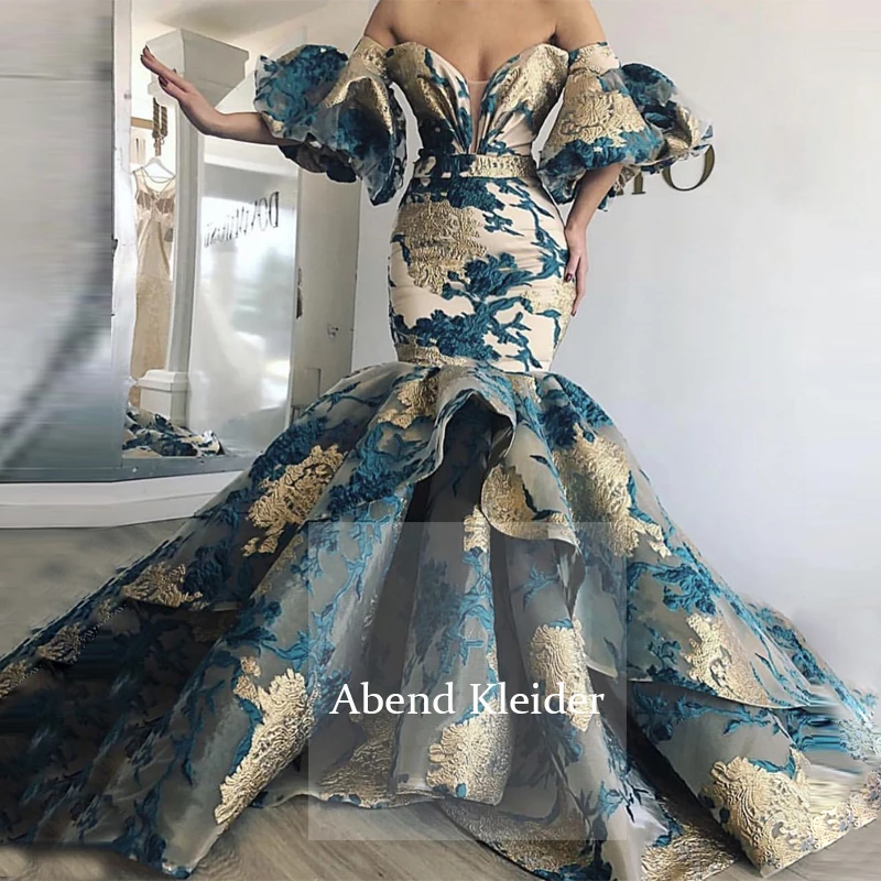 Длинное вечернее платье Русалочки с цветочным рисунком Модель 2020 года Вечернее