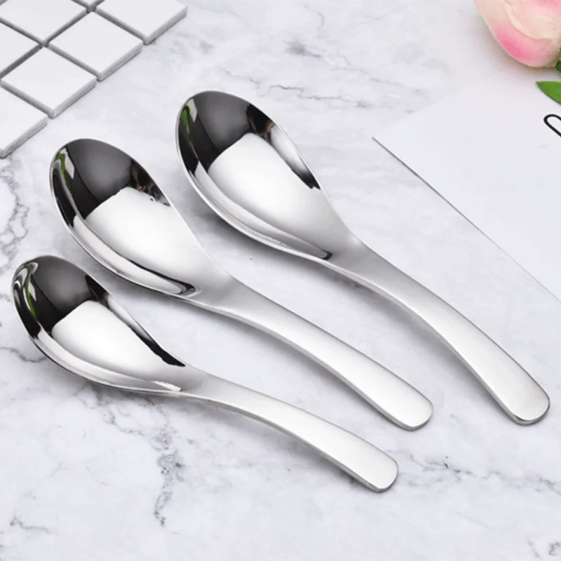 1 шт. 304 Нержавеющая сталь суповая ложка углубление утолщаются большой Ёмкость