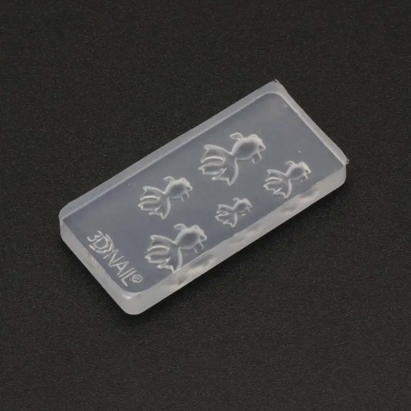 Симпатичные Яркие мини Размеры подвеска в виде золотой рыбки силиконовая форма