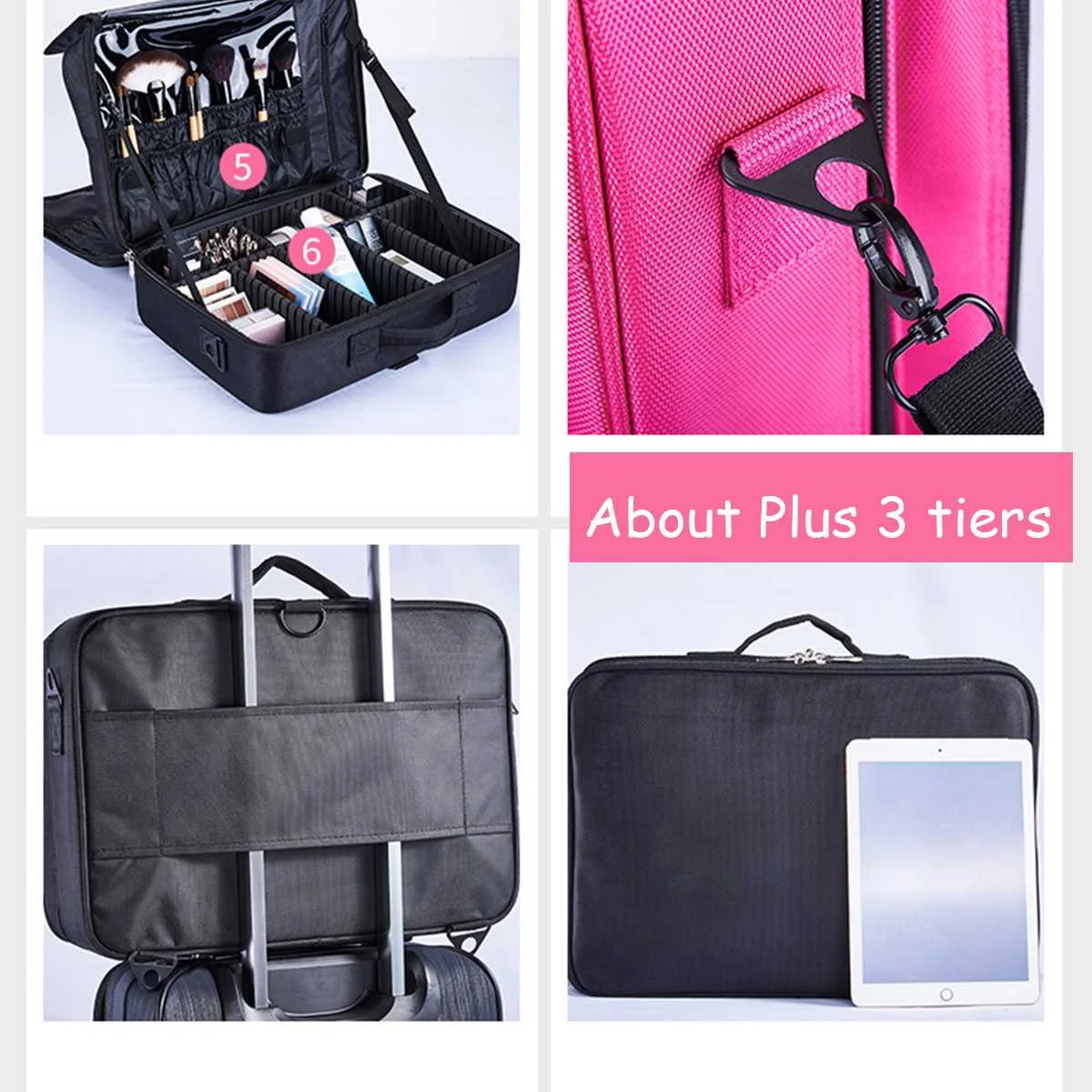 Женская модная косметичка дорожный органайзер для макияжа профессиональная